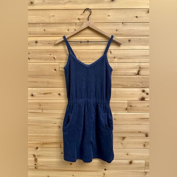 Offline Aerie Size Small Navy Blue Terry Fabric Tank Mini Dress - Picture 1 of 11